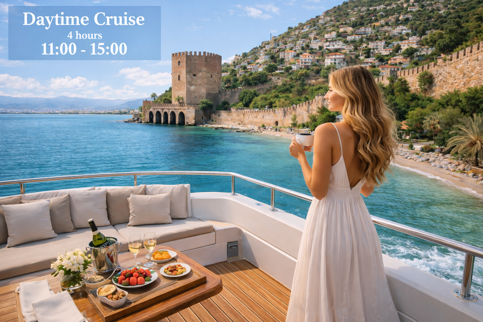 Daytime Cruise 🕚 11:00 – 15:00 ⏱ 4 Hours